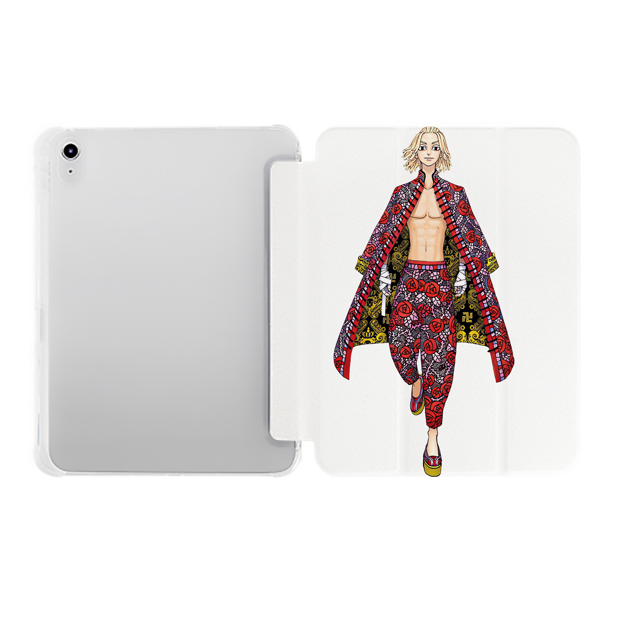 （画像用） 東京リベンジャーズ Tokyo Revengers IPad ケース ペン収納付き 三つ折りスタンド PUレザー×シリコン 対応機種9.5/10.5/10.9インチ